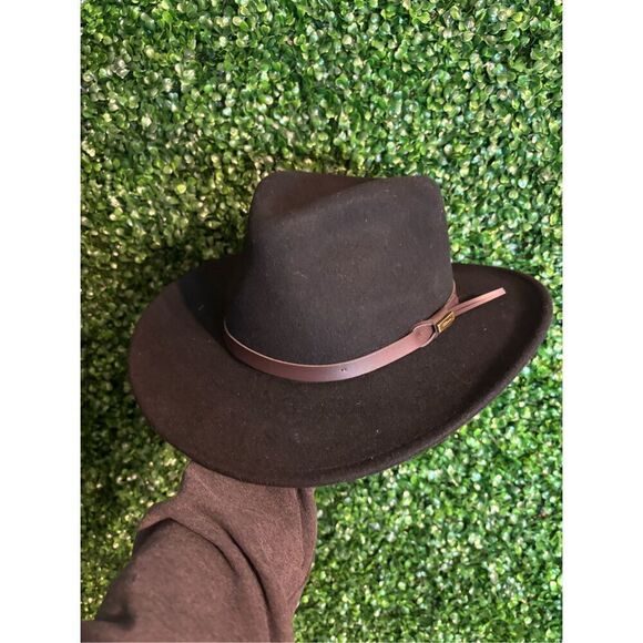 Biltmore Outback 100% Wool Black Hat Sz Large - Picture 1 of 6